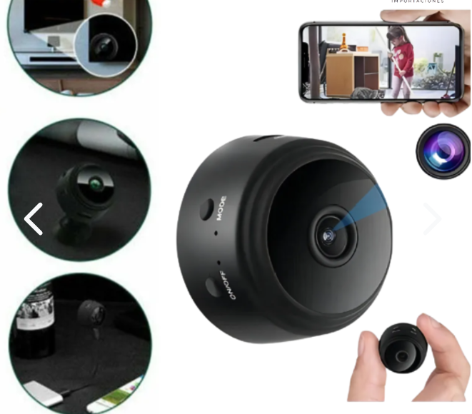 MINI CÁMARA ESPÍA WIFI – SEGURIDAD DISCRETA Y PORTÁTIL