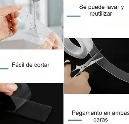 CINTA ADHESIVA DOBLE 3 METROS MAGICA